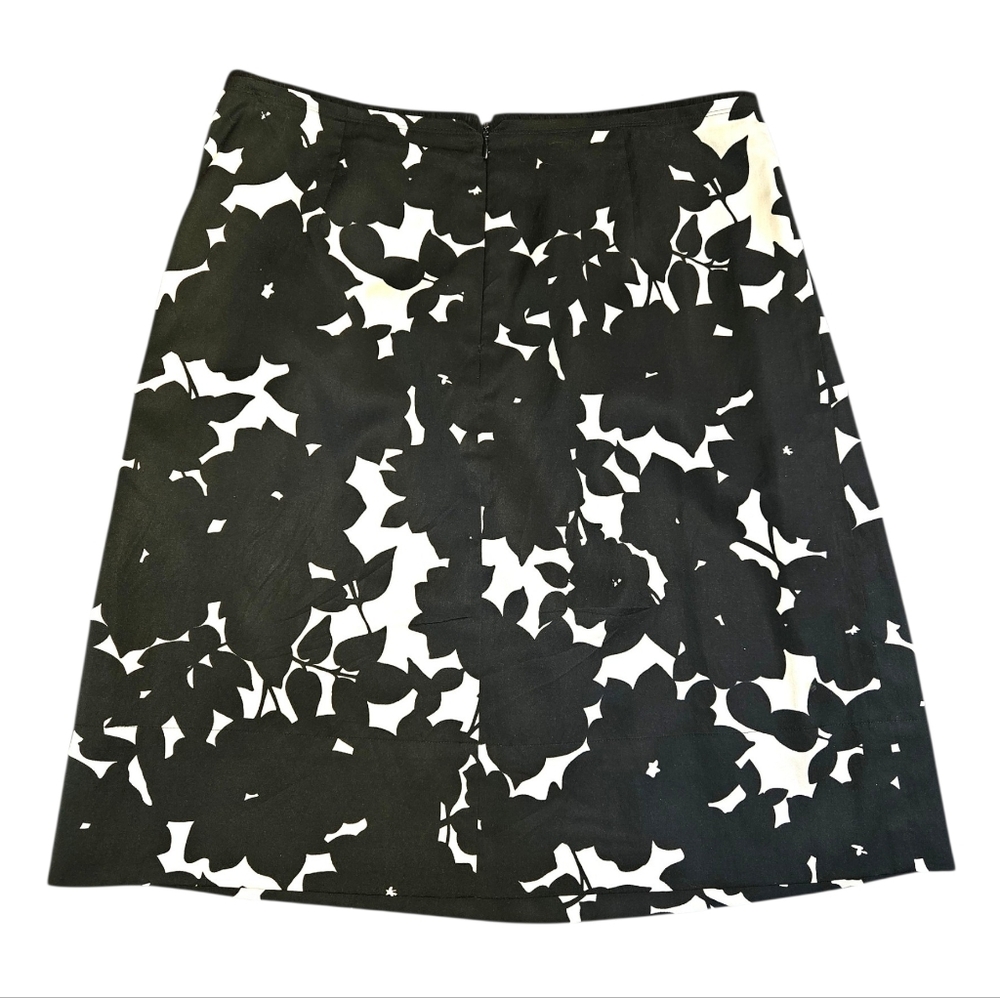 Vintage Silk Banana Republic Floral Midi Skirt Sz 4 - Picture 2 of 12